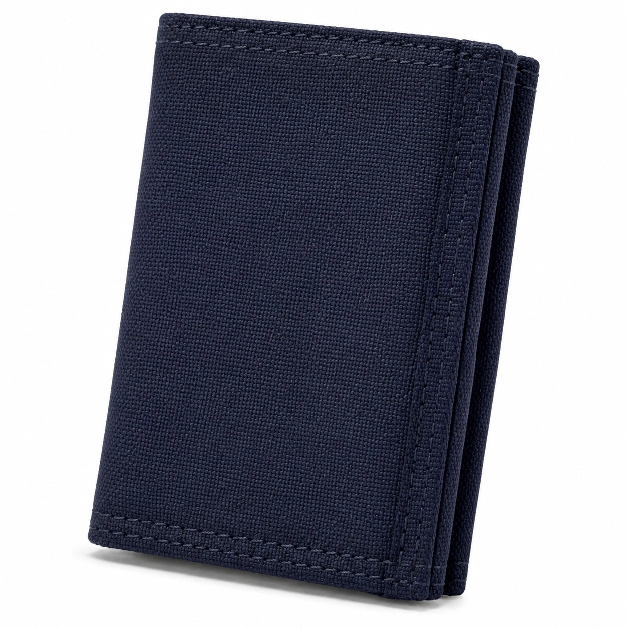 Portefeuille 12 x 9 x 2 cm en textile bleu marine pliant compact