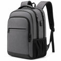 Sac à dos 45 x 30 x 15 cm en tissu synthétique gris pour ordinateur portable avec port USB