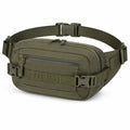 Sac banane 30 x 15 x 8 cm en polyester vert olive pour rangement style tactique