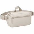 Sac banane 24 x 7 x 15 cm en textile beige avec sangle réglable