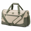 Sac de sport 50 cm en polyester beige et vert avec bandoulière et poches