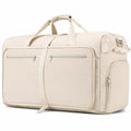 Sac de voyage 60 cm en polyester beige à compartiments zippés